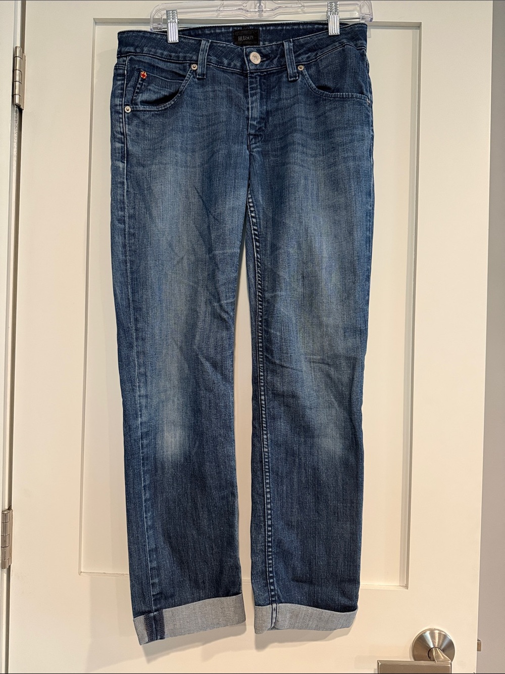 Hudson Jeans Women's Bavaria straightFlood Cuff Jeans in Medium Blue Wash